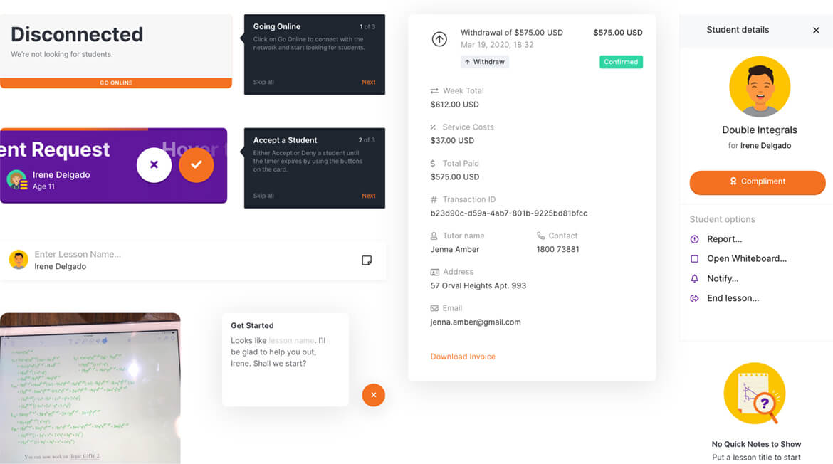 EasyA Tutor UI